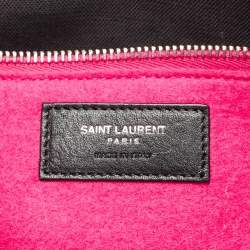 Saint Laurent Fuchsia Wool Large Rive Gauche Tote