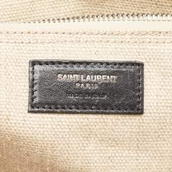 Saint Laurent Two Tone Beige Canvas Large Rive Gauche Tote