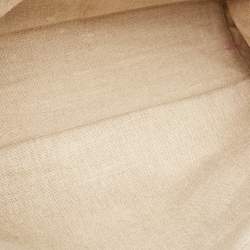 Saint Laurent Two Tone Beige Canvas Large Rive Gauche Tote