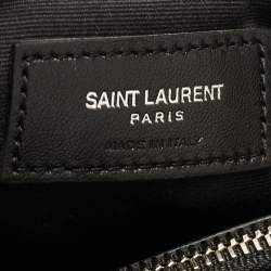 Pre Owned Saint Laurent Black Matelassé Leather Medium Loulou Shoulder Bag