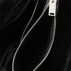 Pre Owned Saint Laurent Black Matelassé Leather Medium Loulou Shoulder Bag