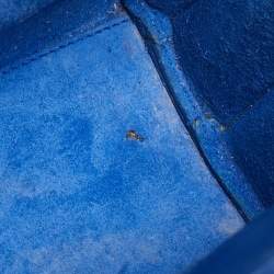 Pre Owned Saint Laurent Blue Leather Nano Classic Sac De Jour Tote