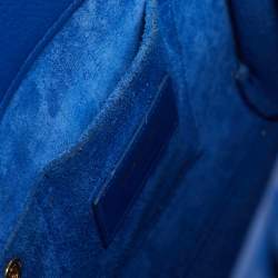 Pre Owned Saint Laurent Blue Leather Nano Classic Sac De Jour Tote