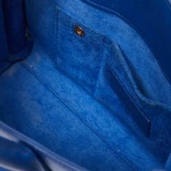 Pre Owned Saint Laurent Blue Leather Nano Classic Sac De Jour Tote