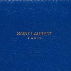 Pre Owned Saint Laurent Blue Leather Nano Classic Sac De Jour Tote