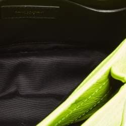 Pre Owned Saint Laurent Neon Green Leather Baby Niki Shoulder Bag