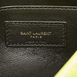 Pre Owned Saint Laurent Neon Green Leather Baby Niki Shoulder Bag