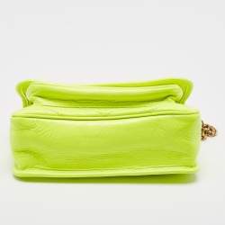 Pre Owned Saint Laurent Neon Green Leather Baby Niki Shoulder Bag