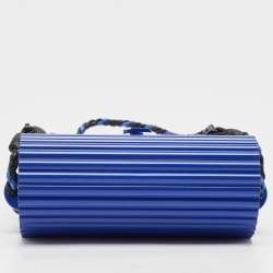Saint Laurent Blue Plexiglass Opium Tassel Minaudiere Bag