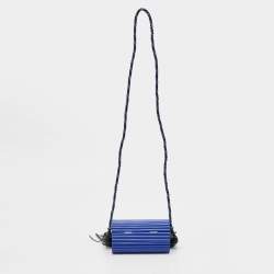 Saint Laurent Blue Plexiglass Opium Tassel Minaudiere Bag