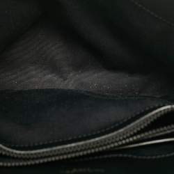 Pre Owned Saint Laurent Black Chevron Leather Small Loulou Shoulder Bag