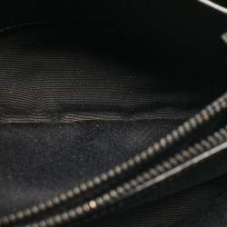 Pre Owned Saint Laurent Black Chevron Leather Small Loulou Shoulder Bag