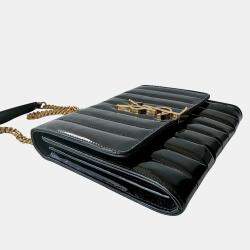 Saint Laurent  Patent Calfskin Matelasse Monogram Medium Vicky Chain Shoulder Bag