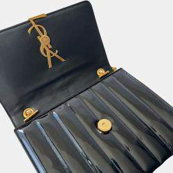 Saint Laurent  Patent Calfskin Matelasse Monogram Medium Vicky Chain Shoulder Bag
