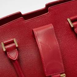 Saint Laurent Red Leather Large Y Cabas Chyc Tote