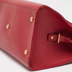 Saint Laurent Red Leather Large Y Cabas Chyc Tote