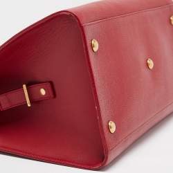 Saint Laurent Red Leather Large Y Cabas Chyc Tote