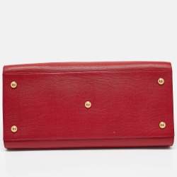 Saint Laurent Red Leather Large Y Cabas Chyc Tote