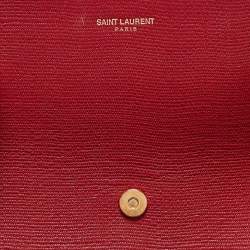 Saint Laurent Red Leather Large Y Cabas Chyc Tote