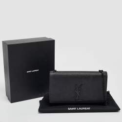 Saint Laurent Black Leather Medium Kate Shoulder Bag