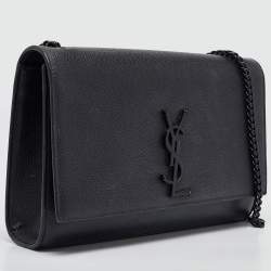 Saint Laurent Black Leather Medium Kate Shoulder Bag