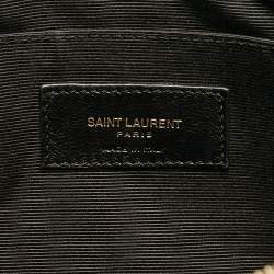 Pre Owned Saint Laurent Black Matelassé Leather Cassandra Tablet Pouch 