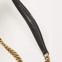 Pre Owned Saint Laurent Black Leather Medium Sunset Shoulder Bag