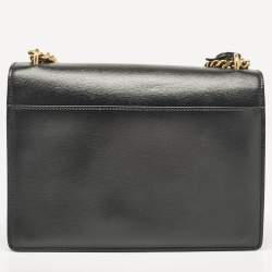 Pre Owned Saint Laurent Black Leather Medium Sunset Shoulder Bag