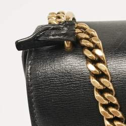 Pre Owned Saint Laurent Black Leather Medium Sunset Shoulder Bag