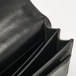 Pre Owned Saint Laurent Black Leather Medium Sunset Shoulder Bag