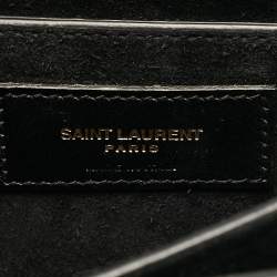 Pre Owned Saint Laurent Black Leather Medium Sunset Shoulder Bag
