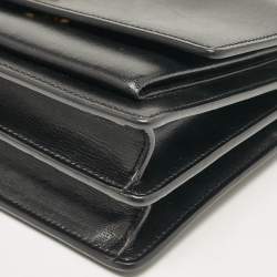 Pre Owned Saint Laurent Black Leather Medium Sunset Shoulder Bag