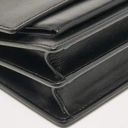 Pre Owned Saint Laurent Black Leather Medium Sunset Shoulder Bag