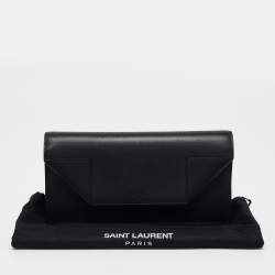 Saint Laurent Black Leather Classic Betty Clutch