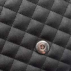 Saint Laurent Black Mix Matelassé Leather Medium Envelope Chain Shoulder Bag