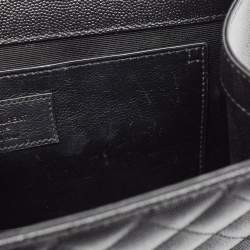 Saint Laurent Black Mix Matelassé Leather Medium Envelope Chain Shoulder Bag