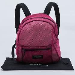 Saint Laurent Magenta Mesh Nylon Backpack