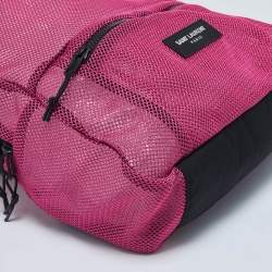 Saint Laurent Magenta Mesh Nylon Backpack