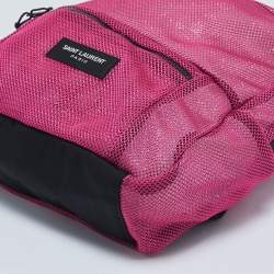 Saint Laurent Magenta Mesh Nylon Backpack