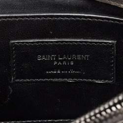 Saint Laurent Grey Matelasse Leather Medium College Top Handle Bag