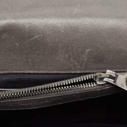 Saint Laurent Grey Matelasse Leather Medium College Top Handle Bag