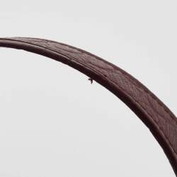 Pre Owned Saint Laurent Burgundy Croc Embossed Leather Nano Classic Sac De Jour Tote