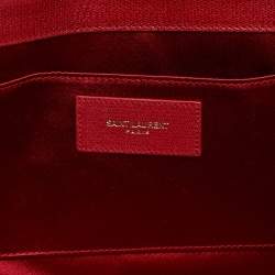 Saint Laurent Red Leather Ligne Y Clutch