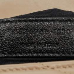 Pre Owned Saint Laurent Beige Matelassé Leather Medium LouLou Shoulder Bag