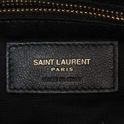 Pre Owned Saint Laurent Beige Matelassé Leather Medium LouLou Shoulder Bag