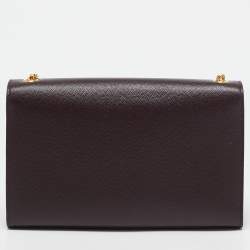 Saint Laurent Burgundy Leather Medium Kate Shoulder Bag