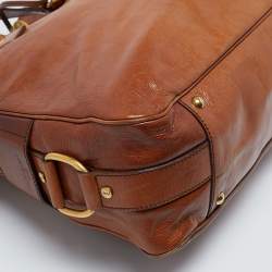 Pre Owned Saint Laurent Brown Leather Medium Rive Gauche Bag