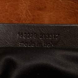 Pre Owned Saint Laurent Brown Leather Medium Rive Gauche Bag