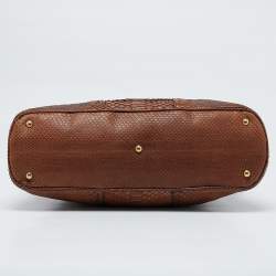 Saint Laurent Brown Python Large Muse Bag