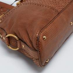 Saint Laurent Brown Python Large Muse Bag